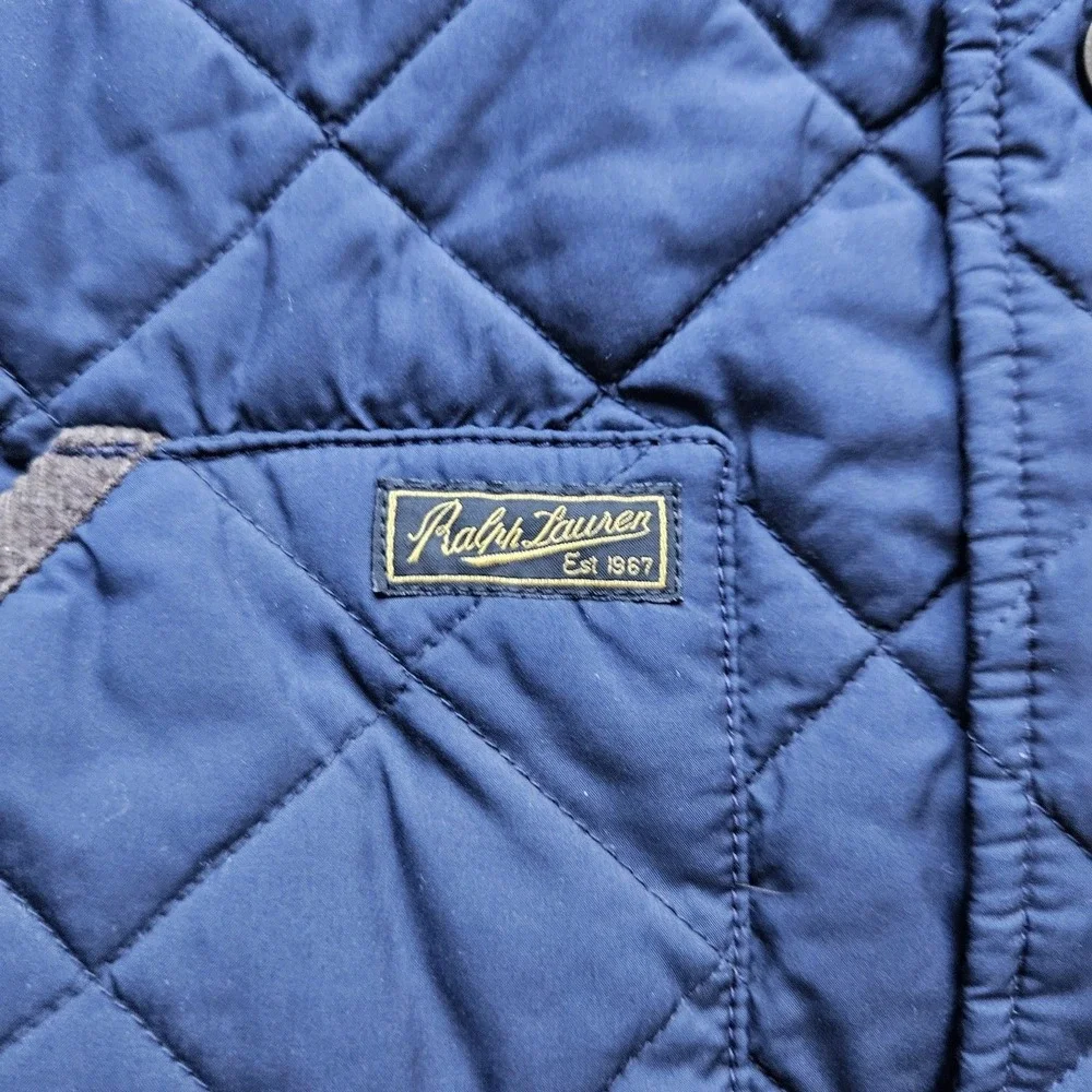 Polo Ralph Lauren Boys XL 18/20 Quilted Jacket Navy Blue Barn Coat Corduroy...